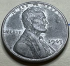 1943 Steel Lincoln Wheat Cent Penny 2305X