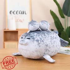 Chubby Seal Pillow Plush 4 Baby Seals Stuffed Animal Toy Gift Kids