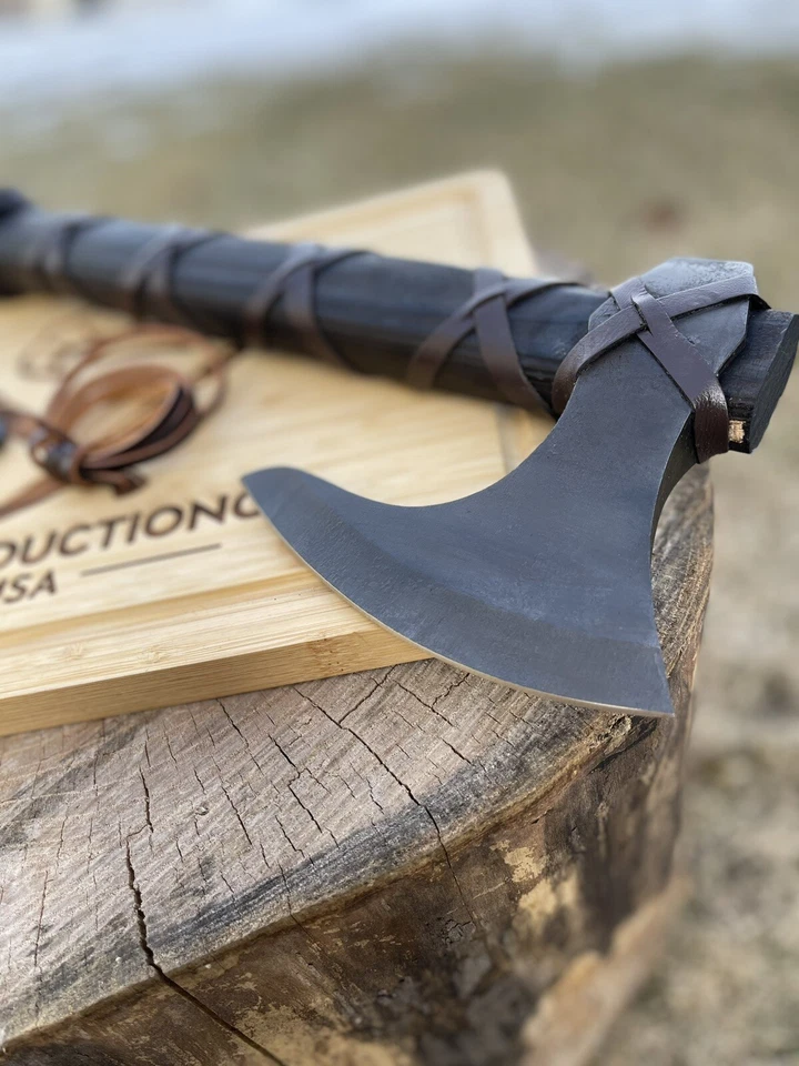 Ragnar Black Vikings axe with free neck Knife, Perfect For Hunting, camping, - Image 3 of 4