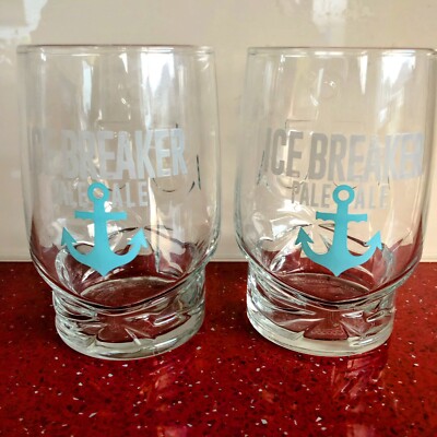2 Eisbrecher Grün King Pint Gläser Brandneu Kostenloser Versand