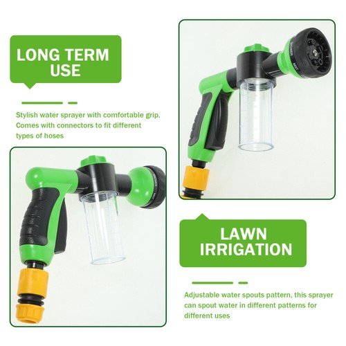 Garden Hose Nozzle for Dog Spraying and Car Washing with 4 Connectors - Picture 2 of 12