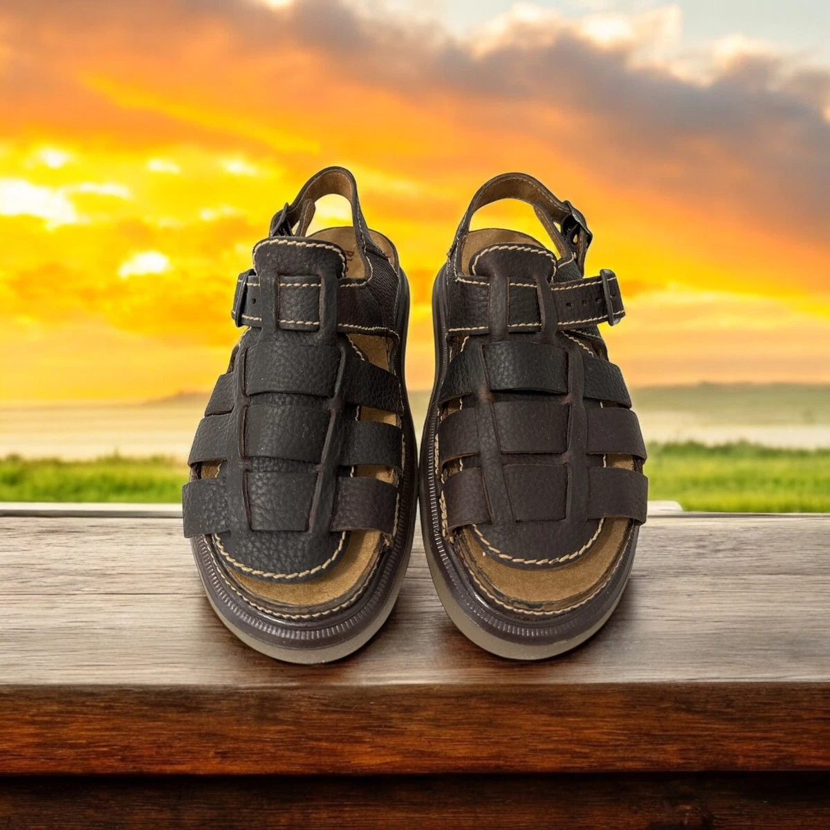 RJ Colt Mens Chunky Fisherman Sandals 12 Open Toe Hook Loop Outdoor Dad 90s RJ Colt Men main image 2
