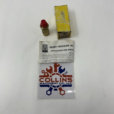 Henry 5221 Atmospheric Relief Valve 1/4  Male Pipe Thread Connection 450 Lbs