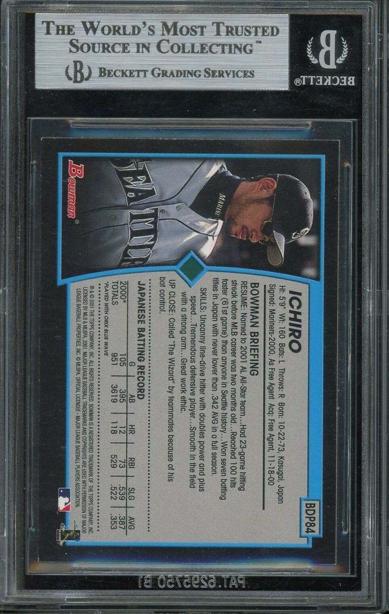 2001 BOWMAN DRAFT ICHIRO PSA 10 RC イチロー Auction Prices Realized Baseball Cards 2001 BOWMAN DRAFT PICKS