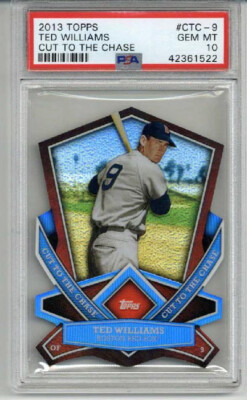 2013 TOPPS CUT TO THE CHASE #CTC-9 TED WILLIAMS BOSTON RED SOX PSA 10 LOW POP