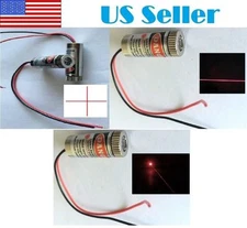 3 PCs Red Line+Cross+Dot Laser Module 5mW 650nm Focus Adjustable Laser Head