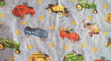 antique airplane truck car fun fabric 16.5x 9 inch new