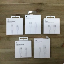 Lot of 5 EMPTY BOXES Genuine Apple Charging Cables 1m 2m USB-C Lightning Retail