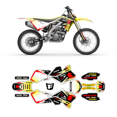 01-08 RM Graphic Kit Suzuki RM125 RM250 125 250 Sticker Number Plates Body 