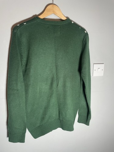 Cute Novelty Christmas Jumper Unisex Primark Penguin Design Green Retro Size M - Picture 13 of 24