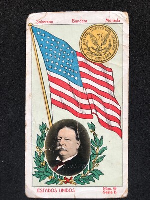 1900 s President William Howard Taft USA Card Vintage Historical ULTRA RARE