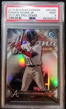 PSA 9 🔥 RONALD ACUNA JR. RC 2018 Topps Bowman Chrome 2017 AFL Fall Stars #AFLRA