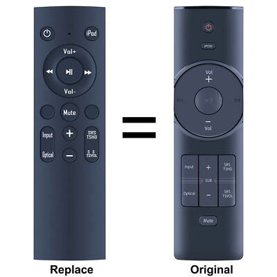 New Remote For Arvani AS42-210TW AuraSound Powered Soundbar Wireless Subwoofer