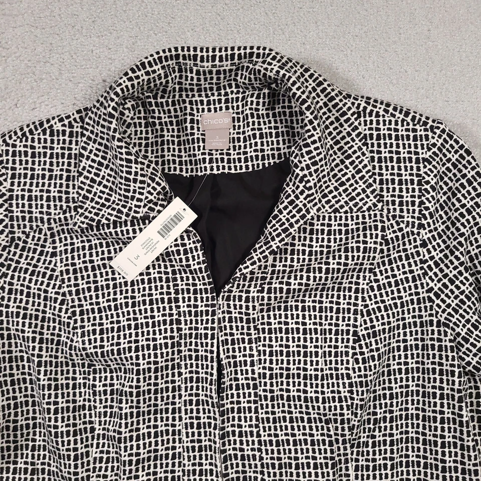 Chaqueta Blazer Chicos Ropa Hombre Ponte Mujer Talla 3 18/20 Negro Blanco Bordado Foto 3 de 4