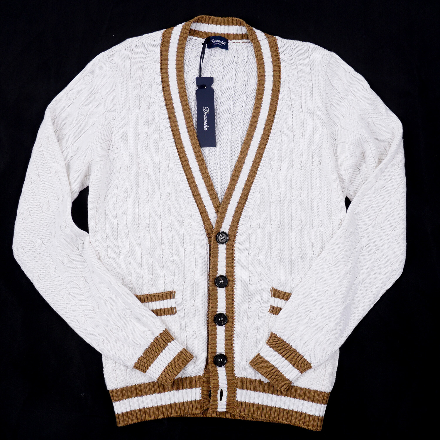 Drumohr Summer 2022 Cable Knit Cardigan 