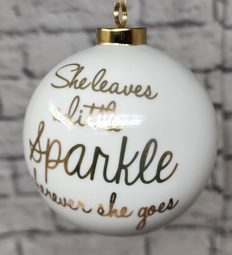 Holiday Lane Christmas Ornament "She Leaves a Little Sparkle Wherever She Goes" - Picture 4 of 8