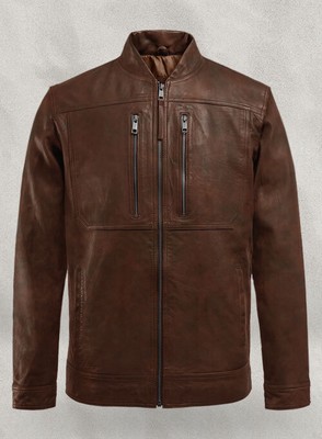 Mens Classic Leather Jacket Zipper Closer Motorcycle 100% Real Slim Fit Lambskin