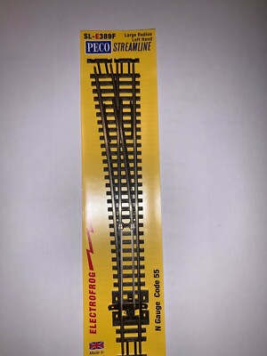  PECO N  SL-E389F CODE 55 LARGE RADIUS TURNOUT (LEFT)  ELECTROFROG