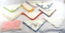 10 Vintage Women's Handkerchiefs Hankies Crochet/ Handwork Lovely