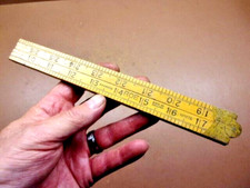 RARE Antique ROE No. 1176 Boxwood & Brass  36" Ruler England w/Crisp Numbers