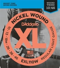 3 Sets D'Addario EXL110W Nickel Wound Regular Light Strings Wound Third 10-46