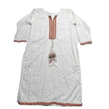 Women’s White Dress No Tags See Measurements Knit Dressy Jewelry Necklace