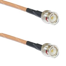 RG400 Silver BNC MALE to BNC MALE Coax RF Cable USA Lot