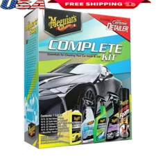 Complete Car Care Kit 6-Piece Detailing Wash Protect Shine Interior Exterior New