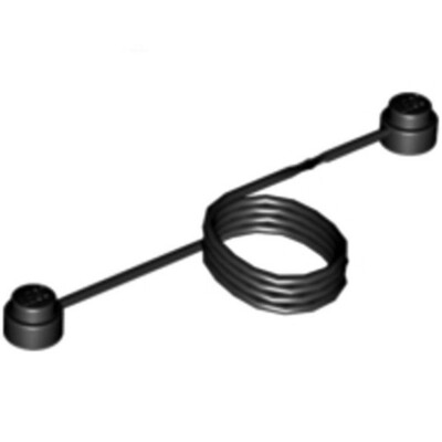 new LEGO black String with End Studs, overall length 30L (9.5-9.8 inches)