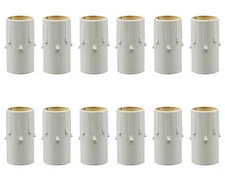 1 3/4 Inch Tall White Drip Candle Socket Covers ~ Candelabra Base, 12 Pcs