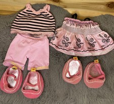 Vintage 5 Piece Pink Sequin Build A Bear Outfit- Dress, Tank Top, Leggings,Shoes