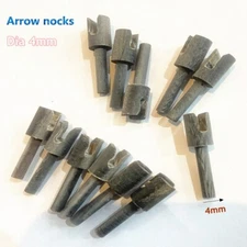 24PCS Hunting Archery Horn Nock 4mm Plug-in Self Nocks Traditional Wooden Arrows