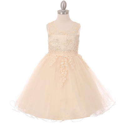CREAM Size 12 Flower Girl Dress Pageant Formal Wedding Bridesmaid Party Recital