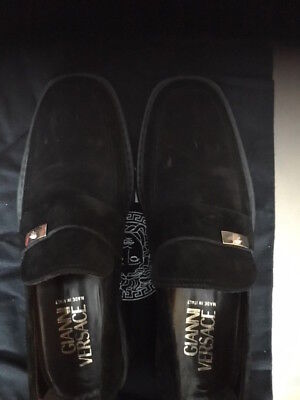 Gianni Versace New Black Suede Slip-On Men's Shoes Sz.7.5 Gianni Versace New Black Suede Slip-On Men's Shoes Sz.7.5