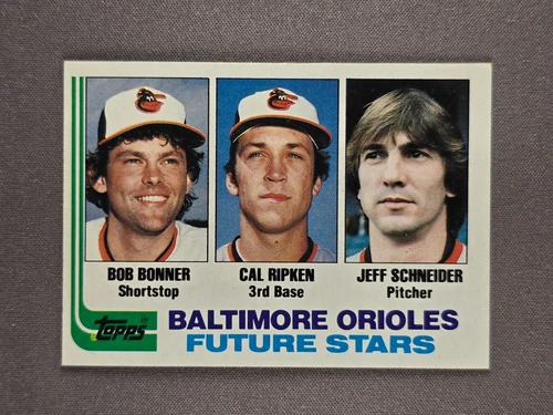 1982 Topps #21 Cal Ripken Jr Bob Bonner Jeff Schneider Rookie Card RC NM