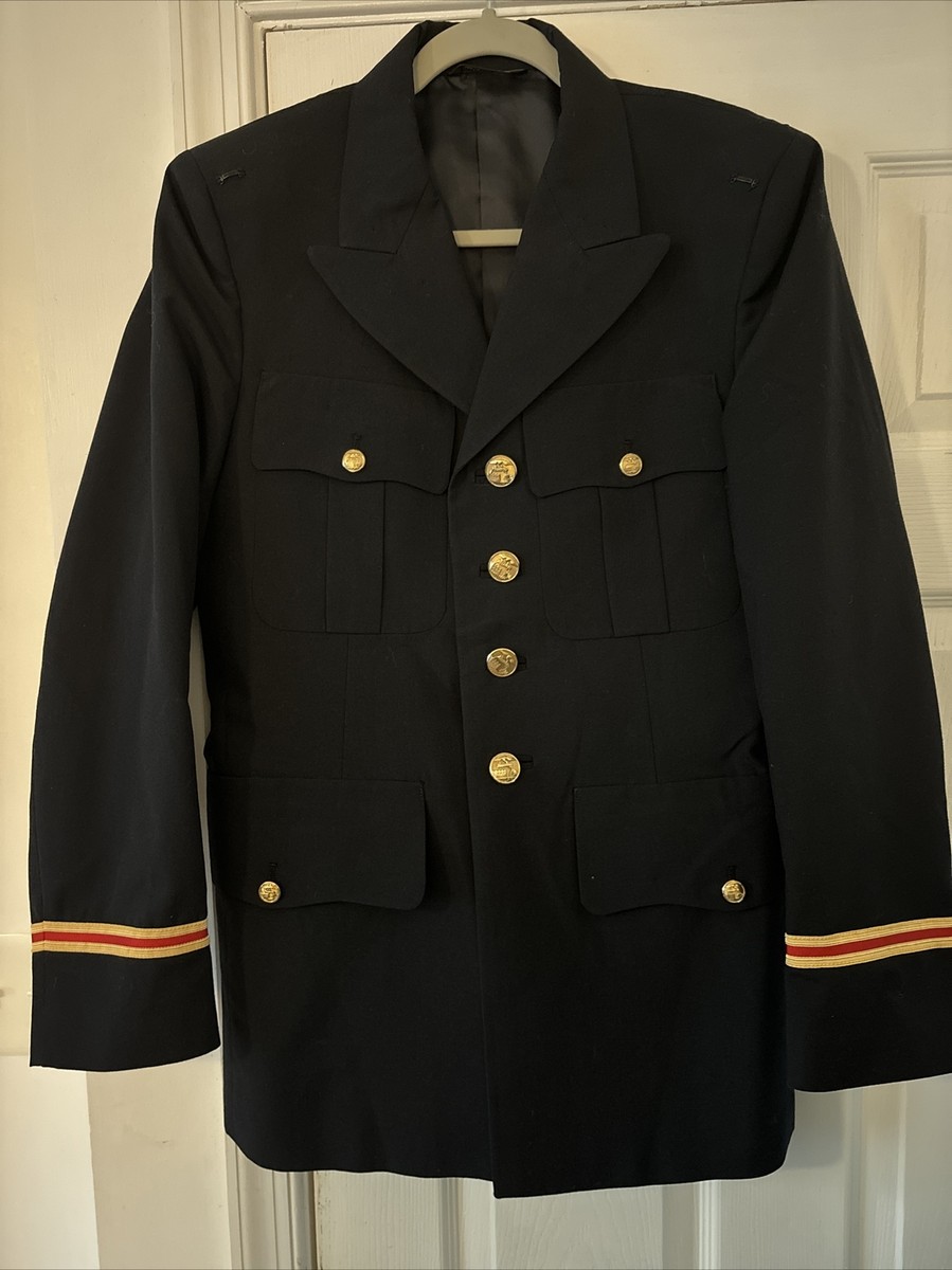 ARMY Engineer Officer ASU Dress Blue Jacket 38 Reg Essayons