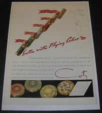 Print Ad 1939 COSEMETIC Coty Sub-Deb Lipstick Periscope Case Air Spun Powder