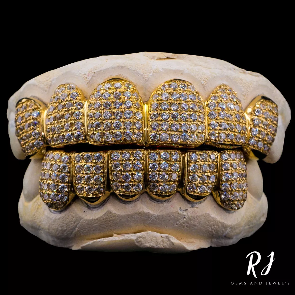 Custom Diamonds Grillz Ice Out diamonds Hip hop gold Grillz By