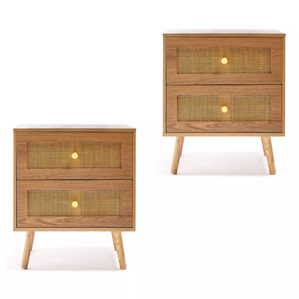 Brown nightstand sale set of 2