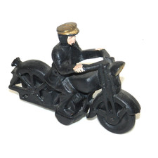 VINTAGE 6 " CAST IRON TOY MOTORCYCLE POLICE HARLEY DAVIDSON INDIAN