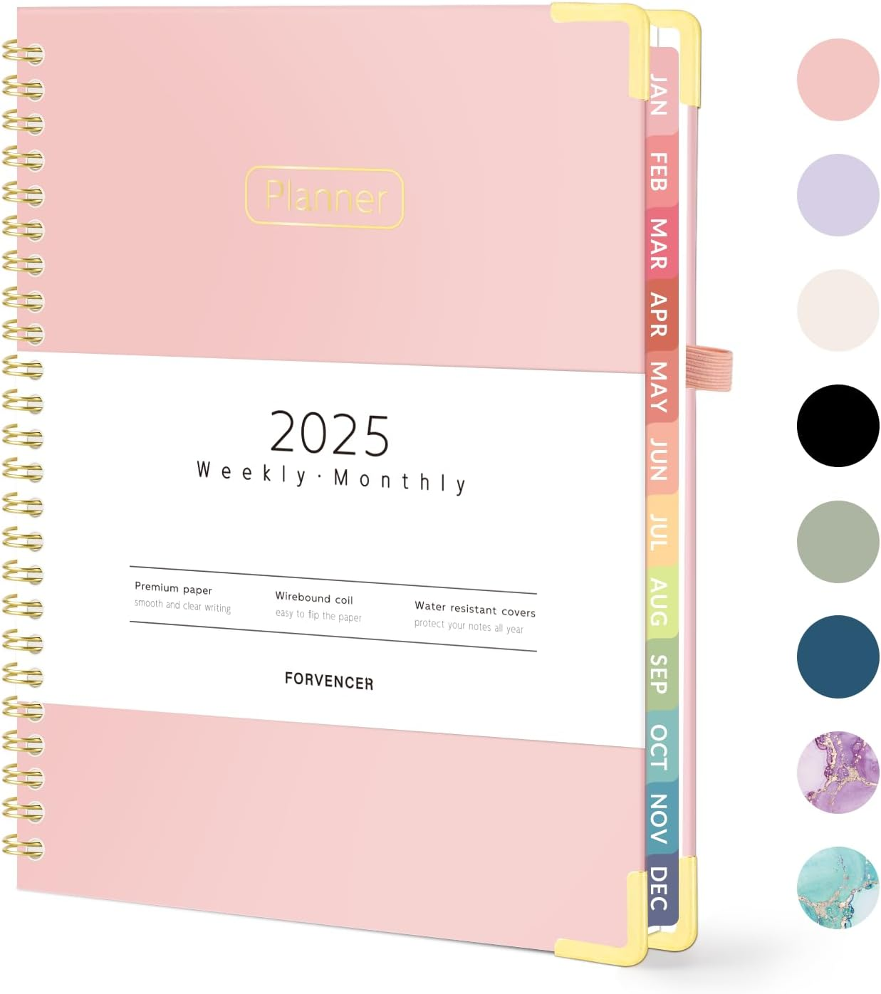2025 Planner, Hardcover Weekly and Monthly Planner, January 2025 - December 2025