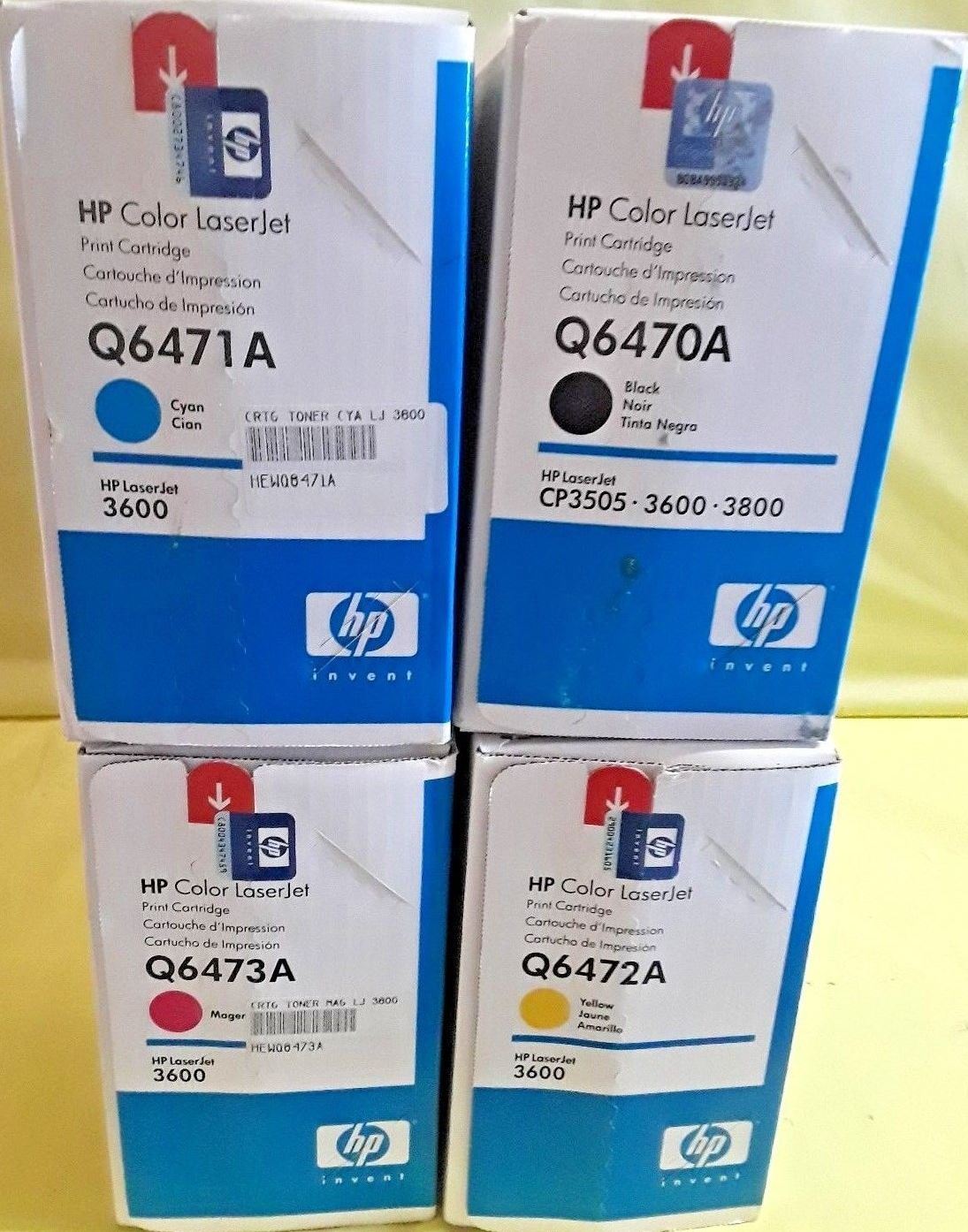 SET 4 New Genuine store Sealed HP Ca Q6470A Popular Toner Q6471A Q6473A Q6472A