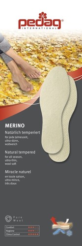 Pedag Merino 113 wool insole, natural A/C for your feet, ideal in all seasons - Picture 3 of 6