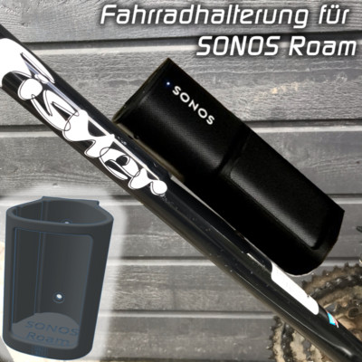 Fahrradhalterung, Halter passend für Sonos Roam 1 + 2 Bluetooth Lautsprecher