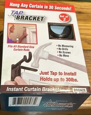 AS SEEN ON TV Curtin Bracket  Bronze Steel Tap Bracket 30 lbs. EASY INSTALL