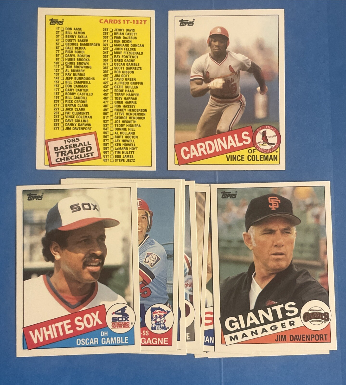1985 TOPPS TRADED BASEBALL CARDS #'S 1T-132T YOU PICK COMPLETE A SET
