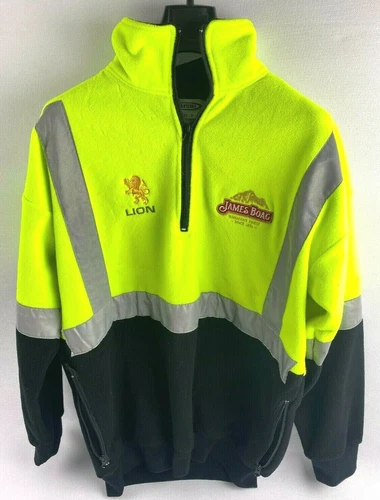 JAMES BOAGS BREWERY Tasmania Hi-Viz Sloppy Joe - SIZE M - Polyester Polar Fleece
