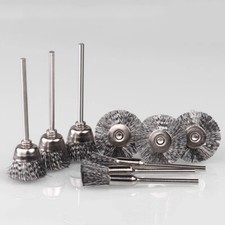 2.35mm Shank Stainless Steel Wire Brush Wheel Buffing Polishing For Dremel Tool