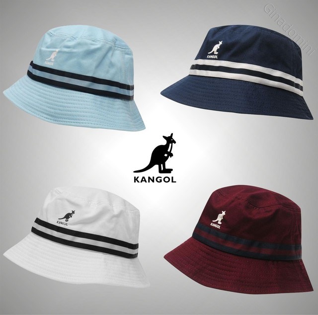 kangol stripe bucket hat