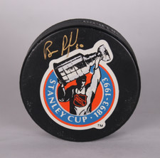 Bill Ranford Stanley Cup Autographed Signed Hockey Puck AMCo COA 18840
